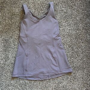 Lululemon Lavender tank top with built in bra size S